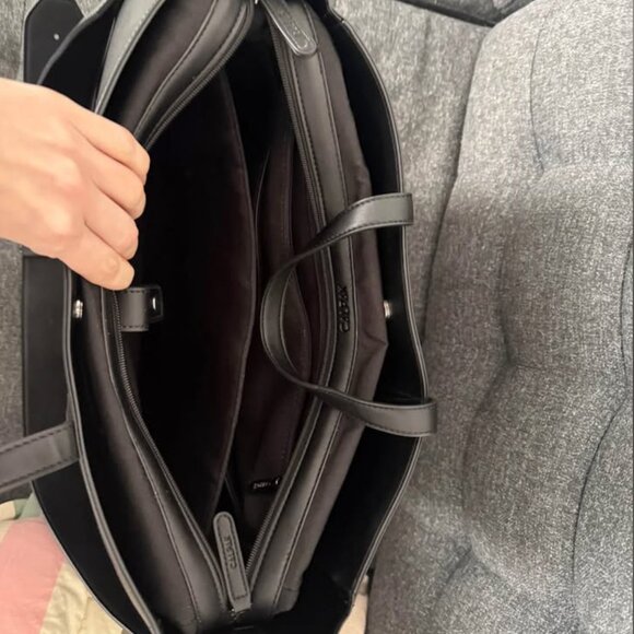 Calpak Haven 16" Laptop Tote Bag with Strap in Black - Picture 4 of 8